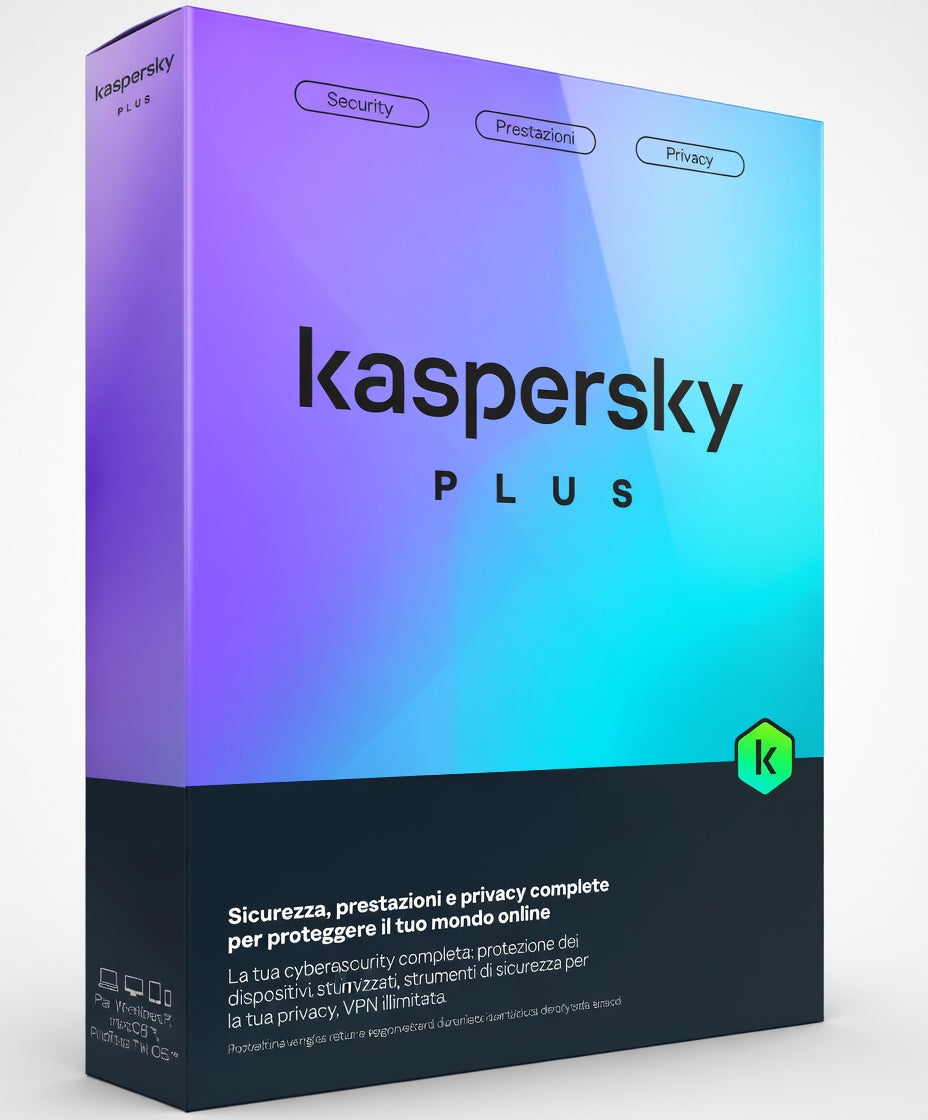 Kaspersky Plus – Antivirus + VPN | Licenza Digitale 1 Dispositivo, 1 Anno